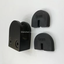 China Matte Black Stainless steel Glass Clamps For 6mm Glass manufacturer