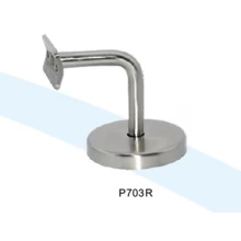 China P703R wall brackets with inox base and curved plate for round tubing manufacturer