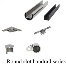 Κίνα Round slot handrail Diameter 25 glass U channel top groove κατασκευαστής