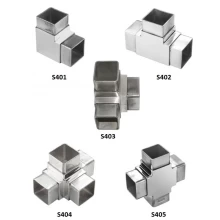China Square tube connector for 51*51*3.2mm 2"*2"*0.125” tube with screw holes manufacturer