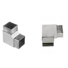 China Stainless Steel 90 Degree 2-way Square Tube Connector manufacturer