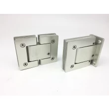 China Stainless Steel Heavy Duty Clip Clamp Adjustable Screen Pivot Bathroom Glass Door Shower Hinge manufacturer