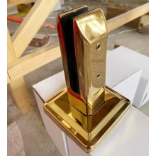 China Edelstahl-Quadrat-Glas-Zapfen-Gold-Farbe-Glas-Zapfen Hersteller