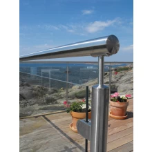 porcelana diseño moderno de vidrio barandilla de acero inoxidable barandilla puesto de barandilla de balcón fabricante