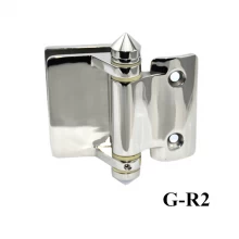 China Stainless steel 316 glass to round post door hinge G-R2 manufacturer