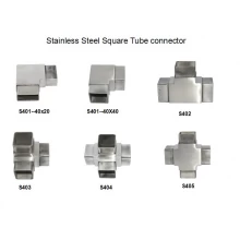 China Stainless steel square tube connector joiners for 40x40mm, 1.5mm thick tube manufacturer