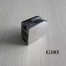 China Aço inoxidável braçadeira de vidro D padrão para 6mm G103 vidro fabricante