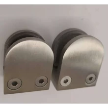 China brushed 316 stainless steel D glass clamps for glass railing design fabrikant