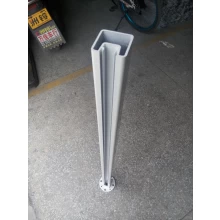 China custom RAL powder coated aluminum fence post  for 1/2" glass balcony railing manufacturer