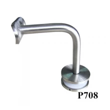 Cina glass mount U shape handrail bracket P708 produttore