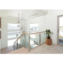 porcelana barandilla de vidrio de la escalera del hogar, barandilla de vidrio de acero inoxidable para escaleras fabricante