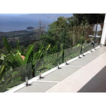 China inox 316 duplex 2205 pool fence spigots frameless glass balustrade rail manufacturer