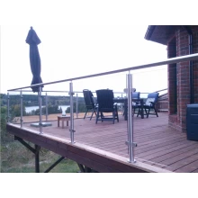 China modern glass terrace railing design 316 stainless steel manufacturer