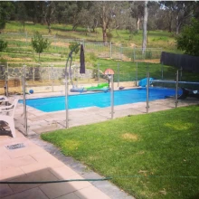 Chiny semi framless glass pool fencing ,stainless steel glass pool fence producent