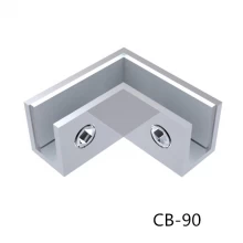 Chiny stainless steel 316 glass fencing 90 degree corner glass clamps producent