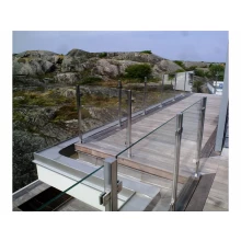 China stainless steel balustrade post outdoor glass railings manufacturer