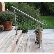 China stainless steel cable railing design,wire rope balustrade design manufacturer