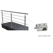 China stainless steel crossbar railing holder 12mm manufacturer