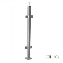 China stainless steel glass railing post square 180 degree manufacturer