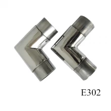 China stainless steel round tube connector two way 90 degree E302 manufacturer