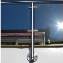 China flange de base de suporte de montagem lateral de aço inoxidável para guarda-corpo de vidro fabricante