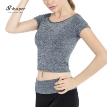 China Camisa Curta Sleevae Yoga Fabricante fabricante
