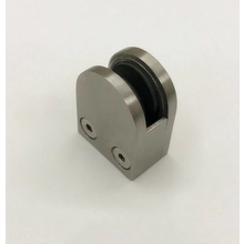 China Aço inoxidável 304 316 espelho de cetim preto d braçadeira de vidro para escadas varanda trilhos de montagem na parede balaustradas corrimãos fabricante