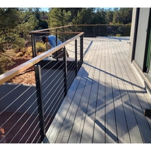 China China Stainless Steel Cable Wire Railing With Black Post Side Mounted Balcony DIY Cable Railing Wholesaler manufacturer
