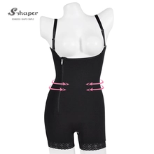 China S-SHAPER Fajas Comlumbian Post Surgery Shapewear High Compression Open Crotch Bodysuit Support Fat Transfer Surgical Shapewear manufacturer