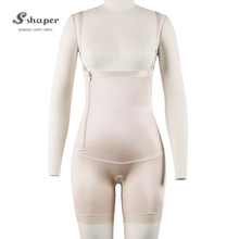 China S-SHAPER Wholesales Fajas Colombian Post Surgical Shapewear High Compression Mid Thigh Bodysuit Support Fat Transfer Surgical Shapewear manufacturer