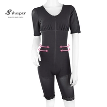 China S-SHAPER Fajas Colombian Post Surgery Shapewear Compression Bodysuit With Sleeves Support Fat Transfer Surgical Shapewear manufacturer