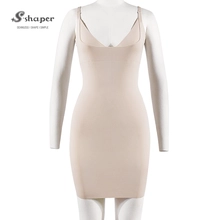 China S-SHAPER Fajas Colombian Post Surgery Shapewear Full Slip Knee Length Camisole Dress Support Fat Transfer Surgical Shapewear manufacturer