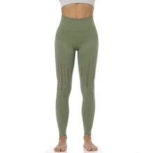 porcelana S-SHAPER Leggings de yoga sin costuras para mujer Pantalones de correr de secado rápido Medias de entrenamiento de cintura alta de malla Fabricante fabricante