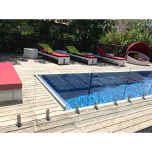 China 1/2" tempered glass balustrade with stainless steel 316 grade glass spigot(RBM) manufacturer