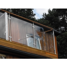 China 50.8mm round glass balustrade post handrail stainless steel balcony railing manufacturer