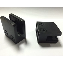 China Balustrade Stainless Steel Black Finish Glass Clamp for 8-12mm Glass manufacturer