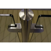 China D vorm glas klemmen G105R met Radius terug voor balustrade ronde post diameter 50.8mm fabrikant