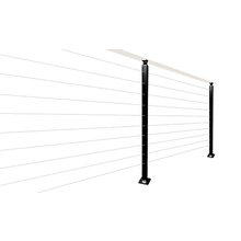 China Decking Edelstahlbaluster-Kabellaufraht-Deckgeländer in mattschwarzem Finish Hersteller