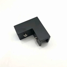 China Matt Schwarz 90 Grad Glas-Glas-Ecke Edelstahl Geländerhalterung Klammern Glasclip Hersteller