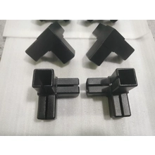 porcelana Conector de tubo de acero inoxidable mate negro de 3 vías para tubo de 25 × 25 mm fabricante