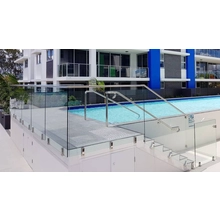 China Torneira de vidro lateral dupla 2205 para corrimão de vidro de varanda sem moldura fabricante