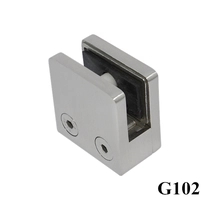 China Quadratisch Edelstahlglasklemmplatte, Glas-Clip Anzug 8-10mm Glasgeländer Hersteller