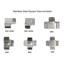 China Stainless Steel 2 Way 3 Way 4 Way Connector Square Tube Joint manufacturer