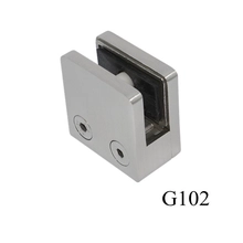 porcelana Abrazadera de cristal tipo cuadrado de acero inoxidable con el pasador de seguridad para el vidrio de 8-10m m, base plana fabricante