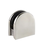 China brushed stainless steel glass clamp for 12mm tempered glass manufacturer