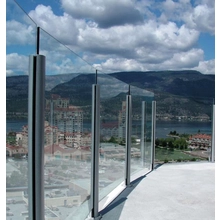China flooring mounted aluminum railing for 1 2 inch glass manufacturer