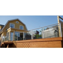 China buiten aluminium glas balkon reling poedercoating fabrikant