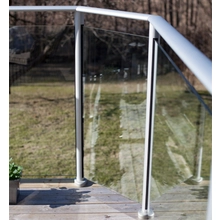 Cina verniciato a polvere di alluminio posto ringhiera di vetro per piscina scherma / ringhiera del balcone produttore