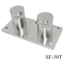 China stainless steel glass railing standoff with mounting plate for decking or concrete manufacturer