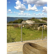China stainless steel glass railing with balustrade post for balcony manufacturer